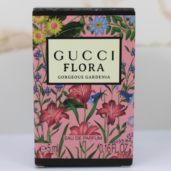 GUCCI Flora Gorgeous Gardenia Eau De Parfum EDP MINIATURE .16oz - 5ml NIB - Picture 5 of 5